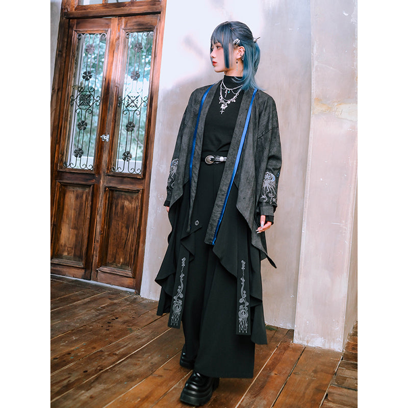 [Kokaisha---Butterfly Gin Series] ★Chinese-style top★ Happi coat, outerwear, unique, embroidered, butterfly, retro, easy to match