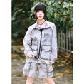 Load image into Gallery viewer, [Daiseiryuu 4 Series] ★Chinese-style tops★ Outerwear, shirts, long-sleeved shirts, sun protection, Chinese clothing, gray
