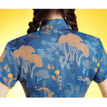 Load image into Gallery viewer, [SHISHANG Series]★Cheongsam dress★ Chinese style dress, short sleeves, short length, blue, blue, large size
