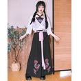 Load image into Gallery viewer, [Kokaisha Series] ★China style pants★ Chiffon gaucho pants Spring/Summer Loose Black Black SML XL
