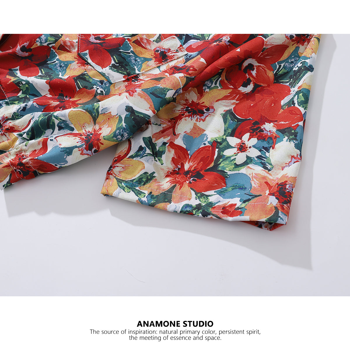 [ANAMONE STUDIO Series] ★Shirt★ Tops for women, SML, short length, floral pattern, easy to match, summer clothes