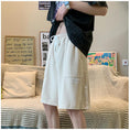 Load image into Gallery viewer, [XIHA Series] ★Shorts★ 3 colors Bottoms Shorts Unisex Men's Switching Black Beige Green
