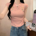 Load image into Gallery viewer, [TUANTUAN series] ★Chinese style tops★ 4color T-shirts for women, slimming, sexy, stylish design
