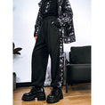 Load image into Gallery viewer, [Kokaisha---Butterfly Gin Series] Chinese-style trousers, bottoms, gaucho pants, original, slimming, switching, floral pattern
