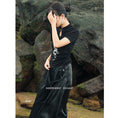 Load image into Gallery viewer, [Big Blue Dragon Series]★China style trousers★Bottoms Gaucho pants Loose Casual Black Black
