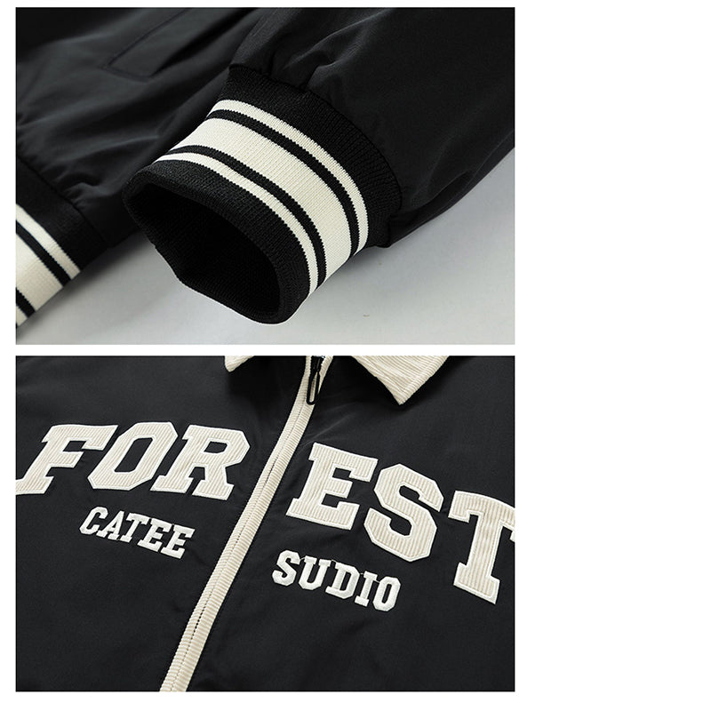 [DFBL Series]★Jacket★ 4color Outerwear Unisex Men's Color Scheme Alphabet Casual