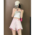 Load image into Gallery viewer, [Flower Series] ★Shorts★ Shorts Pants Denim 2color Easy to match Summer SML Blue Black
