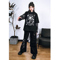 Load image into Gallery viewer, [Kokaisha---Butterfly Gin Series] Chinese-style trousers, bottoms, gaucho pants, original, slimming, switching, floral pattern
