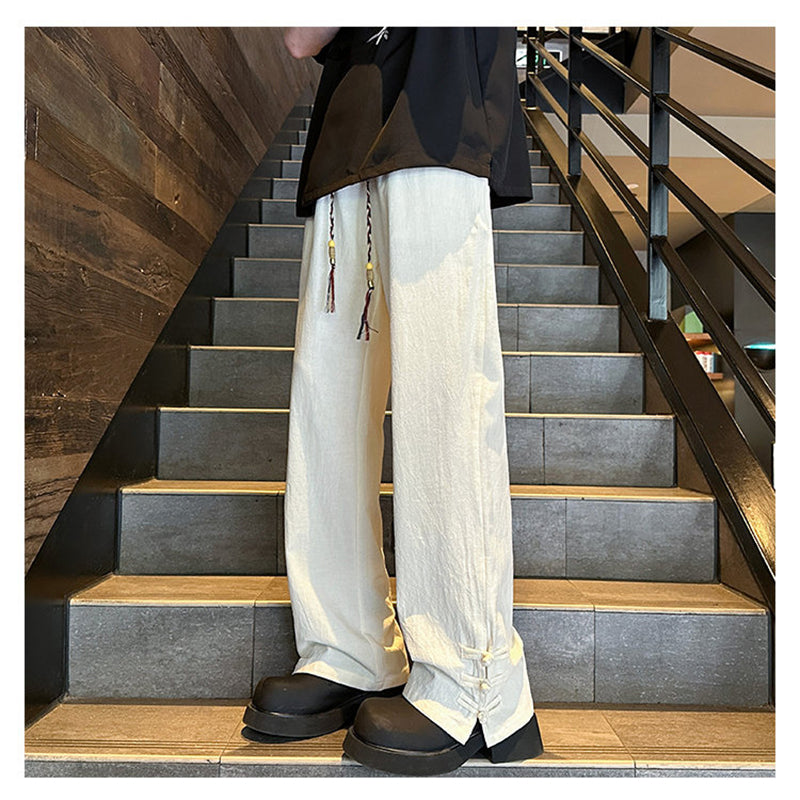 [BENGE Series] ★Chinese-style pants★ 3 colors Casual pants Trousers Bottoms Unisex Men's Large size Thin Summer clothes Simple