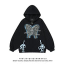 [Feel lonely series] ★Outer★ 2color parka outerwear unisex men's butterfly easy to match black apricot