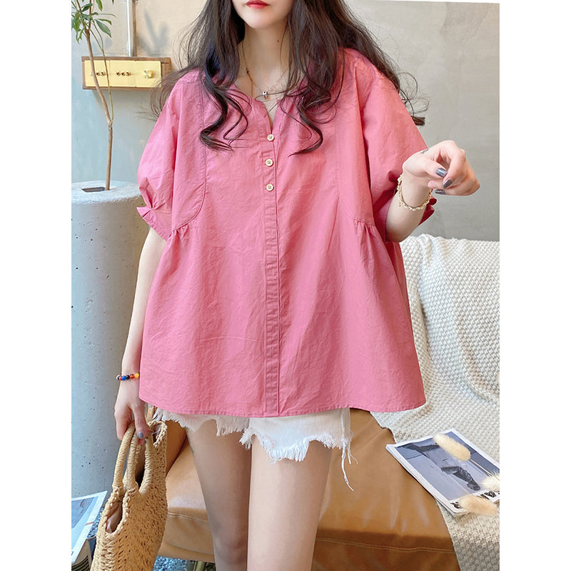 [XUELI Series] ★Tops★ T-shirts 2 colors Women's Improve your style Stylish Solid color