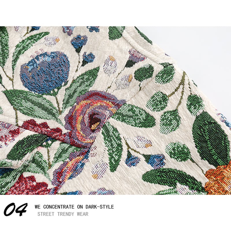 [GPstudio Series]★Jacket★ Floral pattern jacket outerwear unisex men's casual unique