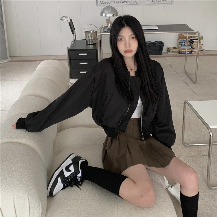 [KEKELI Series]★Outerwear★ 2color Jacket Stadium Jumper Women's Simple Casual Easy to Match