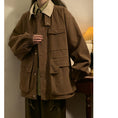 Load image into Gallery viewer, [SENSU Series]★Jacket★ 3color outerwear unisex men's corduroy green beige coffee color
