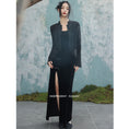 Load image into Gallery viewer, ✿New item! [Big Blue Dragon Series] ★China style outerwear★ Blazer print fashion black black
