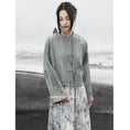 Load image into Gallery viewer, [Daiseiryuu 4 Series] ★Chinese-style tops★ Outerwear, shirts, long-sleeved shirts, sun protection, Chinese clothing, gray
