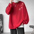 Load image into Gallery viewer, [CHAOMEICHEN Series]★China style tops★ 4color embroidered sweatshirt unisex men's large size black red gray
