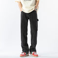 Load image into Gallery viewer, [V37 Series]★Pants★ 2color Denim Pants Bottoms Unisex Men's Simple Black Blue
