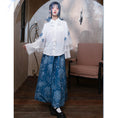 Load image into Gallery viewer, [Kokaisha---Butterfly Gin Series] Chinese-style trousers, bottoms, gaucho pants, original, slimming, switching, floral pattern
