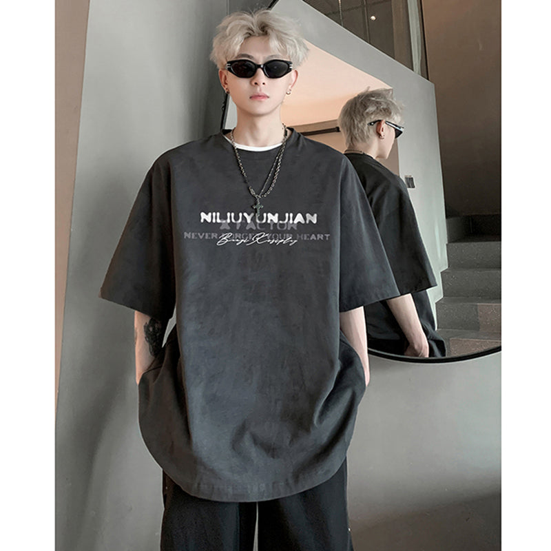 【NANSHIシリーズ】★Tシャツ★ 4color トップス半袖 男女兼用 メンズ おしゃれ 絞り染め かっこいい