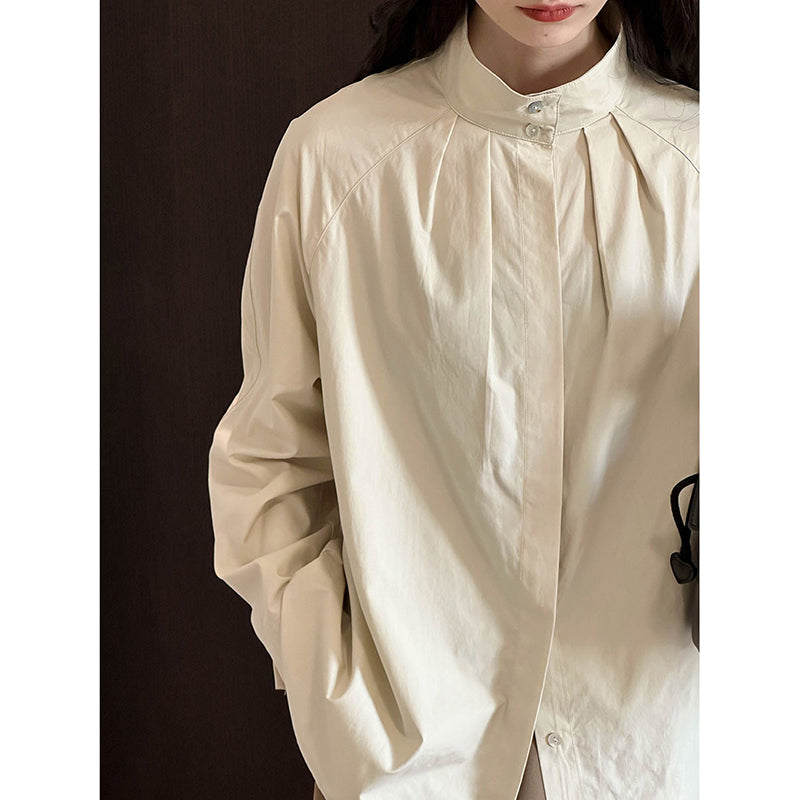 [Tachibana Series] ★Shirt★ 2color Tops, Long Sleeve Shirt, Women's, Improves Temperament, Simple, Plain, Designed