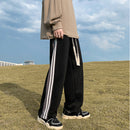 [V37 Series]★Casual Pants★ 2color Pants Bottoms Unisex Men's Large Size Vertical Stripes Striped Pattern