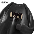 Load image into Gallery viewer, [Mmoptop Series] ★Tops★ 4color Sweatshirt Suede Unisex Men's Large Size Cat Cat Cat
