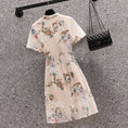 Load image into Gallery viewer, [SENWEIER Series] ★Chinese Dress★ Chinese-style dress, embroidered, short length, elegant, Chinese clothing, with a stylish design
