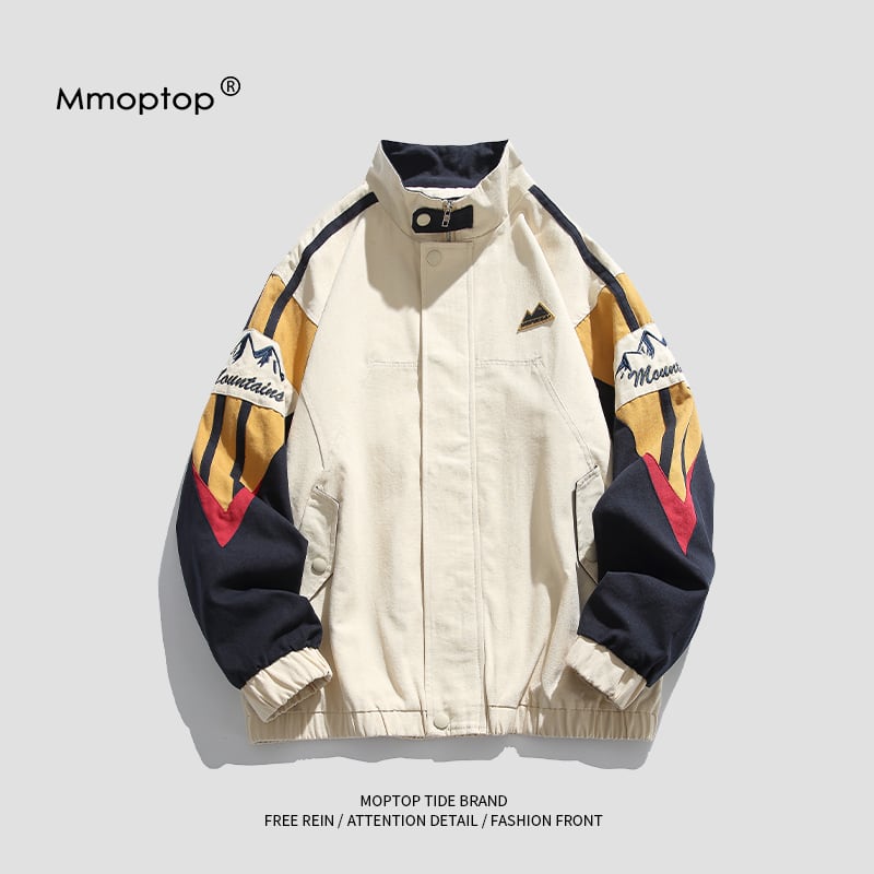 [Mmoptop Series] ★Jacket★ Outerwear, color scheme, unisex, men's, casual, ML, XL, 2XL, stand-up collar