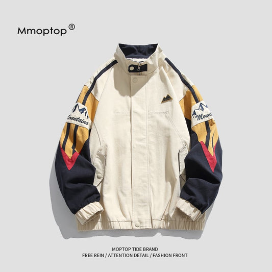 [Mmoptop Series] ★Jacket★ Outerwear, color scheme, unisex, men's, casual, ML, XL, 2XL, stand-up collar