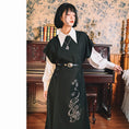 Load image into Gallery viewer, ✿New item! [Old Monster---Tatsuryu Series] ★Chinese style dress★ Sleeveless Hanfu dress Black Black
