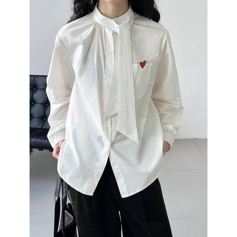 [Tachibana Series]★Shirt★ Tops, Long Sleeve Shirts, Women's, Improves Temperament, White, White Hat, Commuting, Date