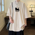 Gallery viewerに画像を読み込む, 【高墣シリーズ】★Tシャツ★ 6color トップス 半袖 猫 ねこ ネコ 猫柄 男女兼用 メンズ 大きいサイズ コットン
