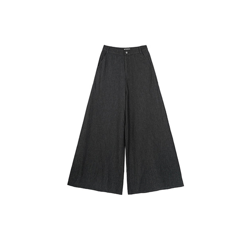 [Big Blue Dragon Series]★China style trousers★Bottoms Gaucho pants Loose Casual Black Black