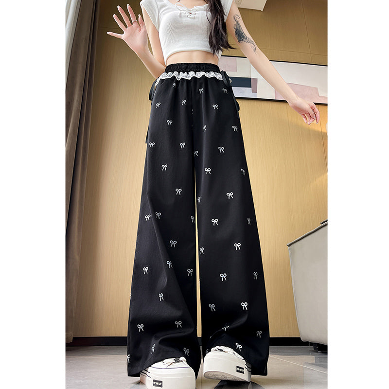 [PPG Series] ★Chinese-style pants★ 2 colors Bamboo Casual pants Trousers Bottoms Unisex Men's Large size Cool Thin Summer clothes Black Gray