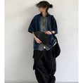 Load image into Gallery viewer, [JIWU series] ★Chinese style tops★ 2 colors Shirt Outerwear Short sleeve Denim Unisex Men's Casual Black Blue
