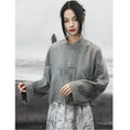 Load image into Gallery viewer, [Daiseiryuu 4 Series] ★Chinese-style tops★ Outerwear, shirts, long-sleeved shirts, sun protection, Chinese clothing, gray
