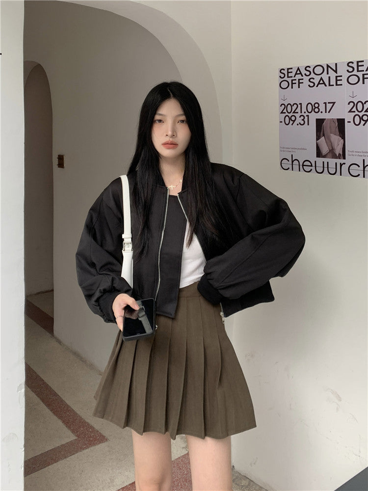 [KEKELI Series]★Outerwear★ 2color Jacket Stadium Jumper Women's Simple Casual Easy to Match