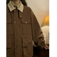 Load image into Gallery viewer, [SENSU Series]★Jacket★ 3color outerwear unisex men's corduroy green beige coffee color
