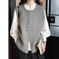 Load image into Gallery viewer, [Tachibana Series] ★China style tops★ 4color Vest Knit Ladies Improves temperament Black Gray Light Green Brown
