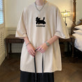 Gallery viewerに画像を読み込む, 【高墣シリーズ】★Tシャツ★ 6color トップス 半袖 猫 ねこ ネコ 猫柄 男女兼用 メンズ 大きいサイズ コットン
