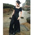 Load image into Gallery viewer, [Big Blue Dragon Series]★China style trousers★Bottoms Gaucho pants Loose Casual Black Black
