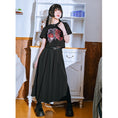 Load image into Gallery viewer, [Kokaisha Series] ★China style pants★ Chiffon gaucho pants Spring/Summer Loose Black Black SML XL
