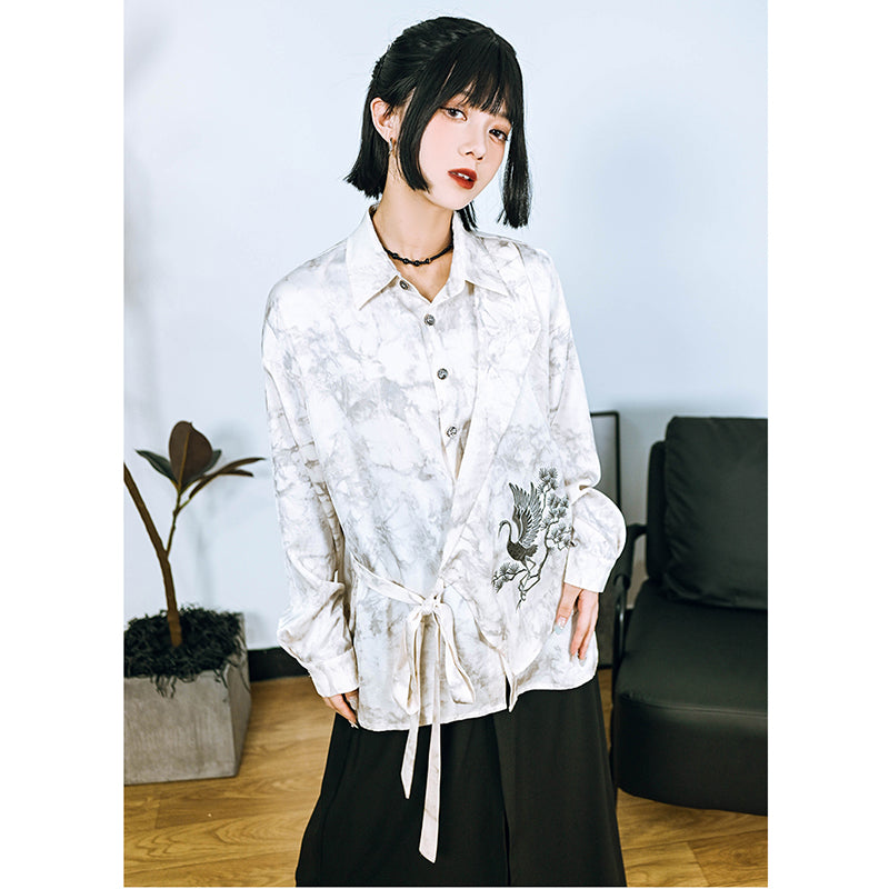 [Kokaisha---Butterfly Gin Series] ★Chinese-style top★ Happi coat, outerwear, unique, embroidered, butterfly, retro, easy to match