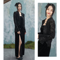 Load image into Gallery viewer, ✿New item! [Big Blue Dragon Series] ★China style outerwear★ Blazer print fashion black black
