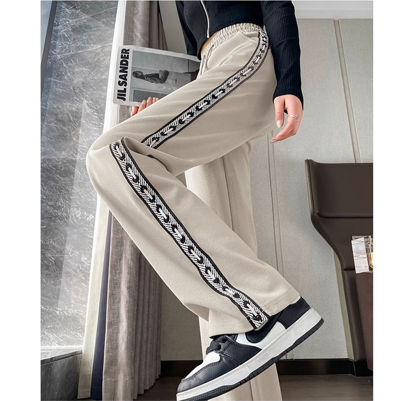 [KADISHOU Series] ★Chinese-style pants★ 2 colors Embroidered bamboo Casual pants Bottoms Unisex Men's Large size Black White