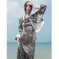 Load image into Gallery viewer, [Daiseiryuu 4 Series] ★Chinese-style tops★ Outerwear, shirts, long-sleeved shirts, sun protection, Chinese clothing, gray
