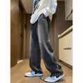 Load image into Gallery viewer, [PPG Series]★Denim Pants★ 2color Bottoms Pants Unisex Men's Large Size Black Blue
