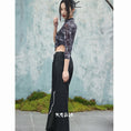 Load image into Gallery viewer, ✿New item! [Big Blue Dragon Series]★China style skirt★Bottoms denim skirt switching black black
