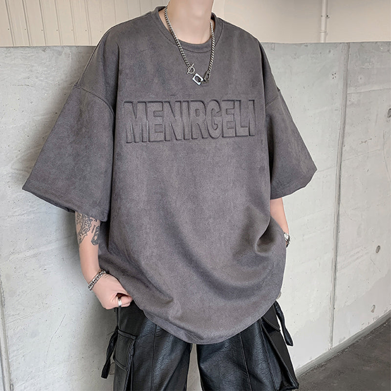 【PPGシリーズ】★Tシャツ★ 6color トップス 半袖 男女兼用 メンズ 大きいサイズ スエード アルファベット